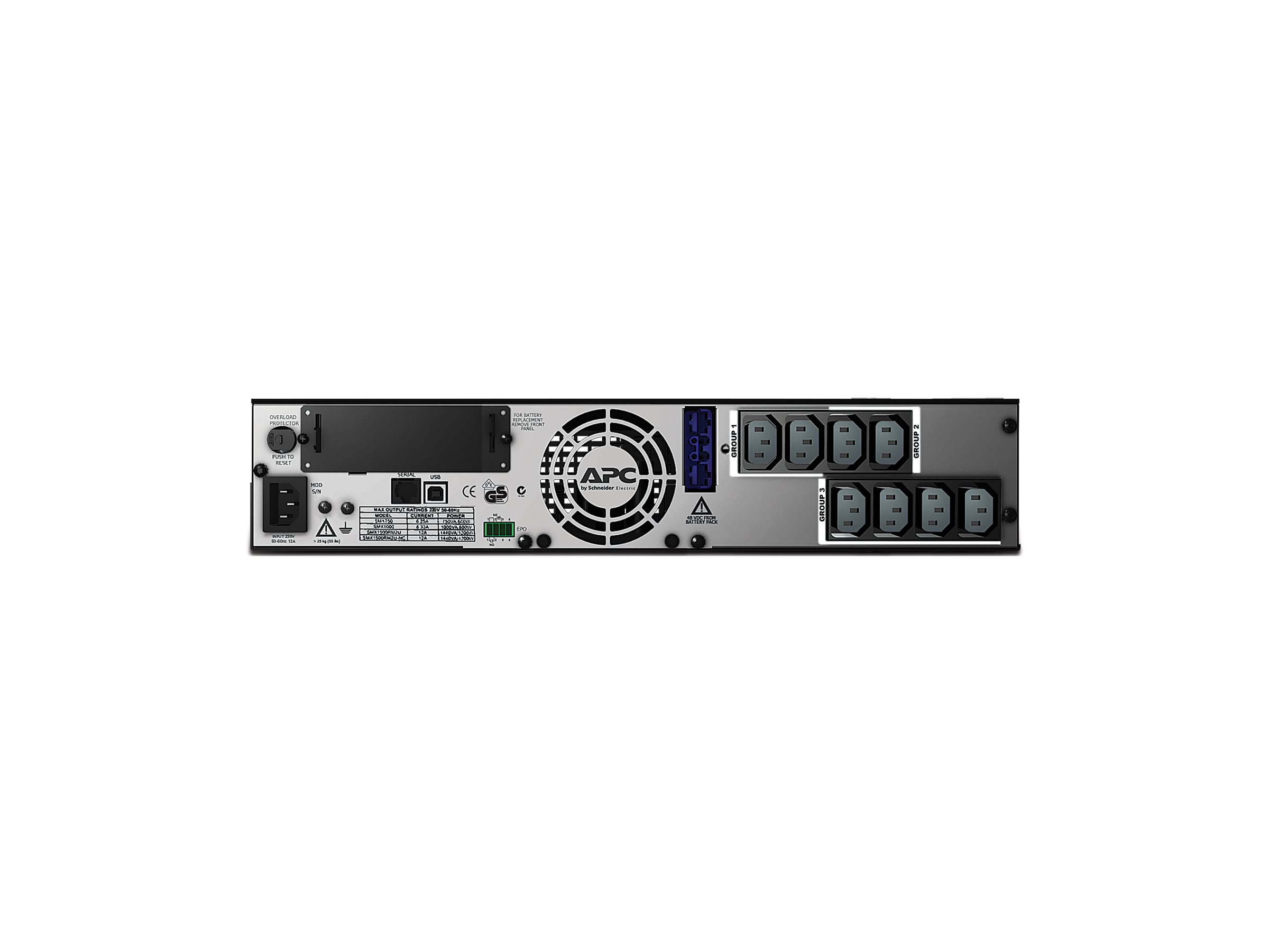 APC Smart-UPS X 1500VA LCD 230V Rack/Tower LCD 230V  SmartSlot RS-232 cable  USB cable