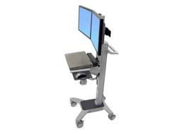 ERGOTRON Neo-Flex Dual Wide View WorkSpace hoehenverstellbarer Computerwagen bis 55,9cm 22Zoll 5,5-22kg. hoehenverstellbar bis 51cm