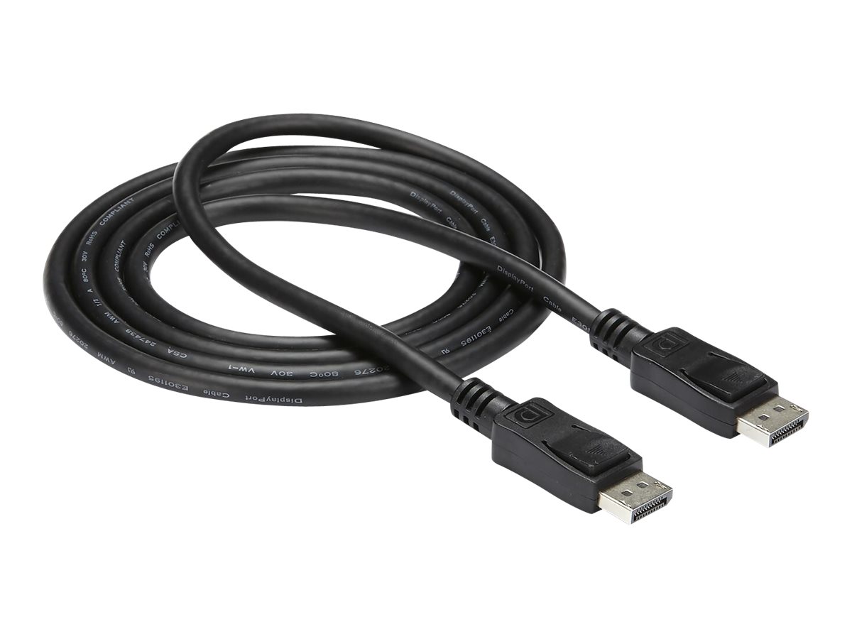 StarTech.com 3m DisplayPort 1.2 Kabel mit Verriegelung (Stecker/Stecker) - DP 4k Audio- / Videokabel Kabel - Schwarz - DisplayPort-Kabel - 3 m