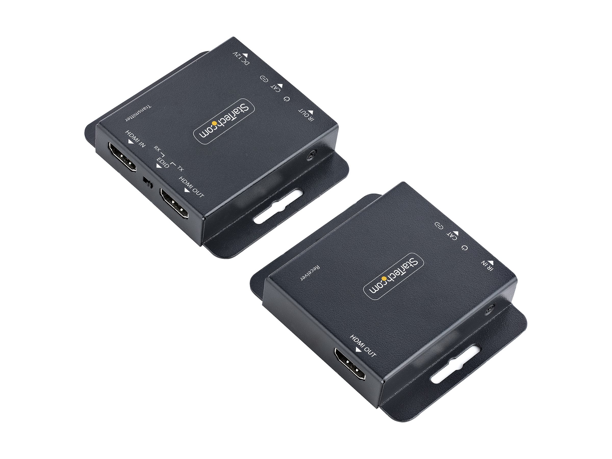 STARTECH.COM HDMI Extender over CAT6/CAT5 4K 30Hz/130ft PoC HDMI over Ethernet Extender HDMI Transmitter and Receiver kit IR Exten