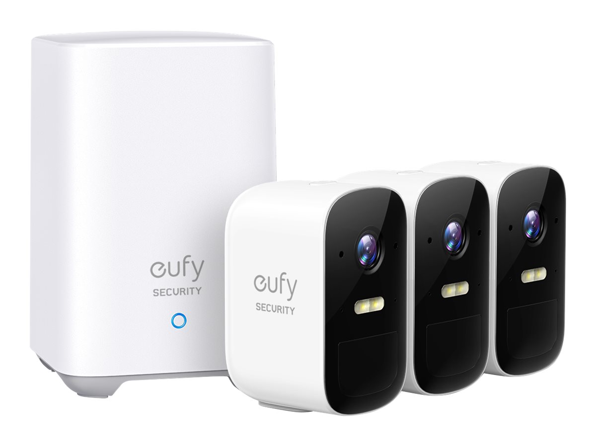 ANKER Eufy eufyCam 2C (3-Cam Kit) 3x Kamera 1x HomeBase 1080p HD IP67 Nachtsicht-Technologie