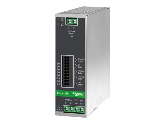 APC Easy UPS UPS DIN rail mountable 10A DC 24V 240Watt no battery output connectors 1metal gray