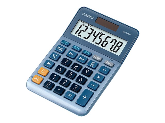 CASIO MS-88EM Tischrechner blau CASIO MS-88EM Tischrechner blau