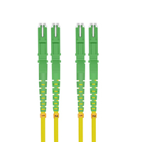 LWL Patchkabel E2000® APC/E2000® APC (LSH) Duplex 9/125µm OS2 gelb 1,0m
