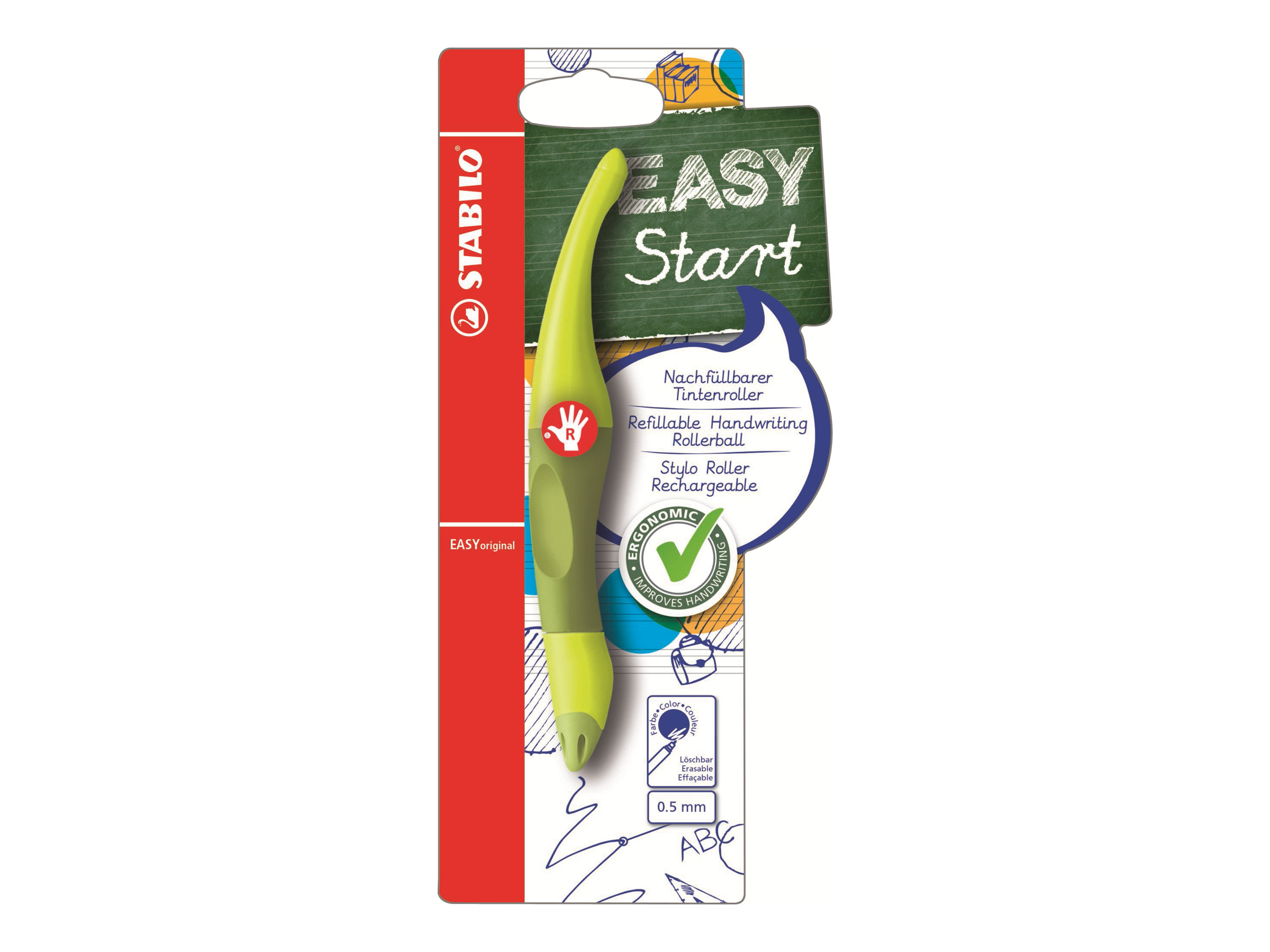 STABILO EASYoriginal Tintenroller limette/gruen 0,5 mm, Schreibfarbe: blau, 1 St. STABILO EASYoriginal Tintenroller limette/gruen 0,5 mm, Schreibfarbe: blau, 1 St.
