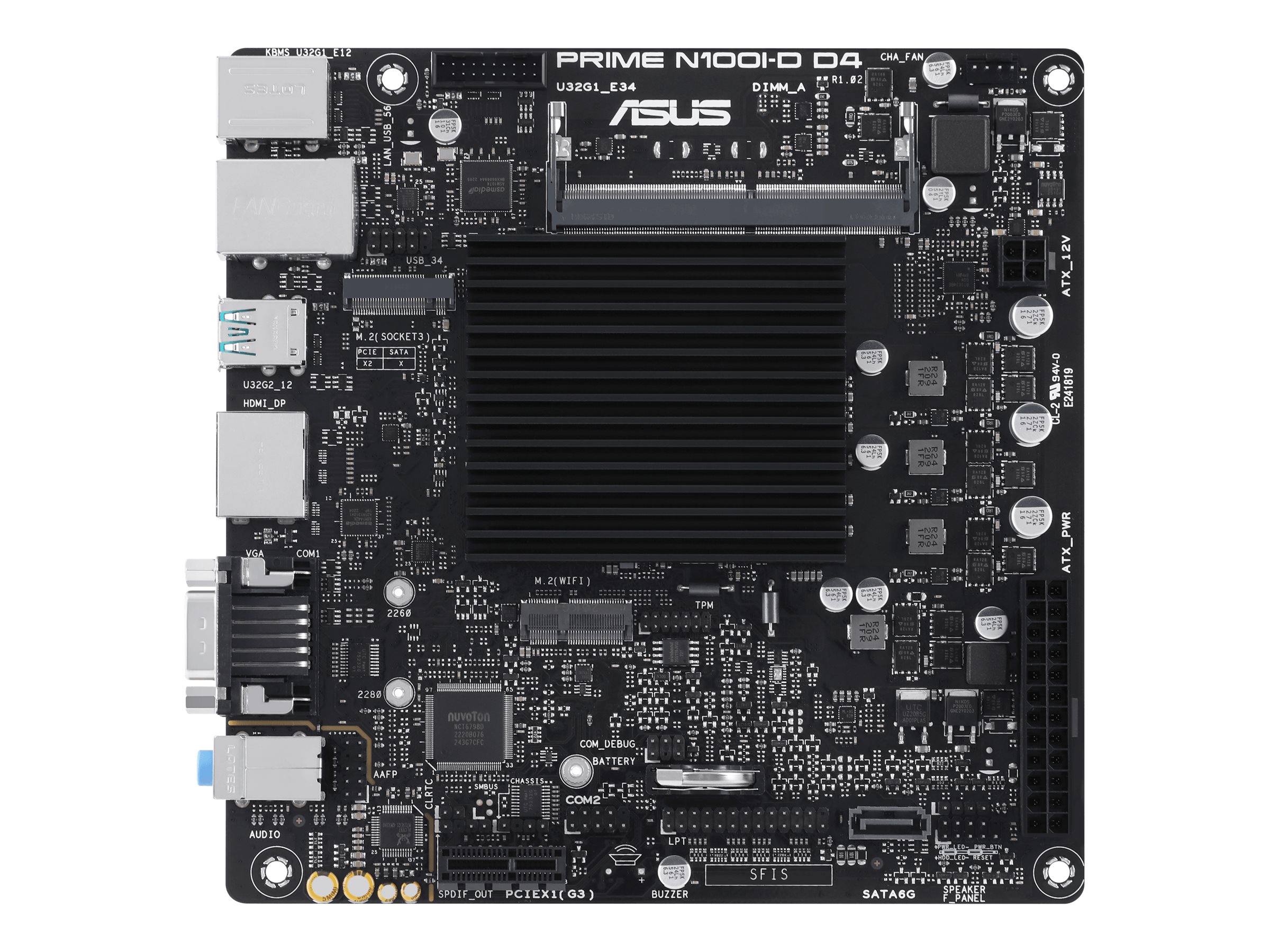 ASUS PRIME N100I-D D4-CSM Intel N100 1DDR4 1xM.2 1xSATA 1xHDMI 1xDP 1xD-Sub Mini ITX MB ASUS PRIME N100I-D D4-CSM Intel N100 1DDR4 1xM.2 1xSATA 1xHDMI 1xDP 1xD-Sub Mini ITX MB