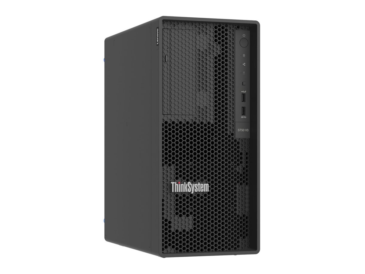 LENOVO ST50 V3 Xeon E-2414 4C 26GHz 8MB Cache/55W SW RAID 2x960GB Micron 5400 Pro SSD 1x16GB 500W 94 No DVD 3 year