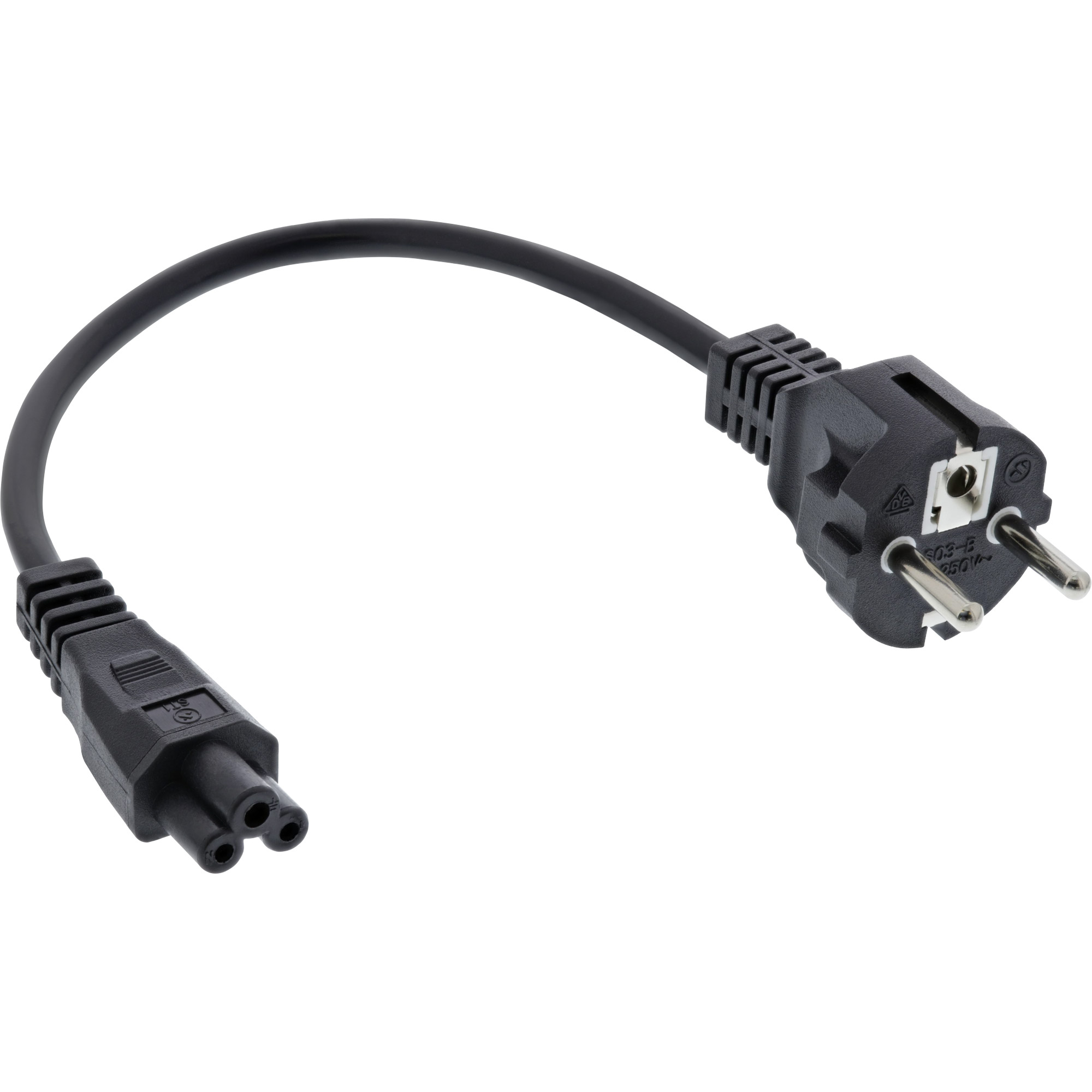 INLINE Netzkabel fuer Notebook 3pol Kupplung schwarz 1,8m