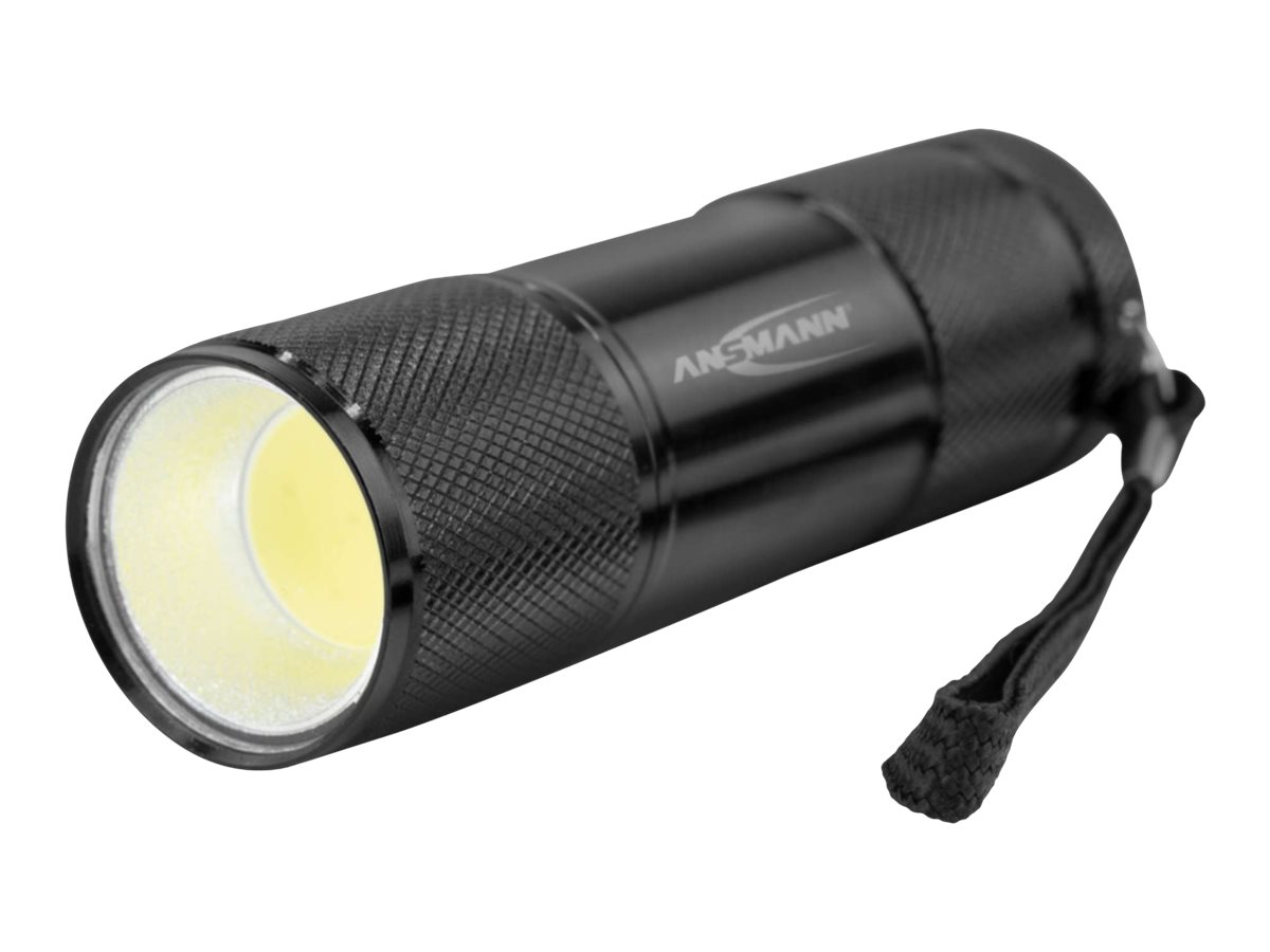 ANSMANN Action COB LED LED Taschenlampe schwarz 9,5 cm, 200 Lux, 175 Lumen, 1 W