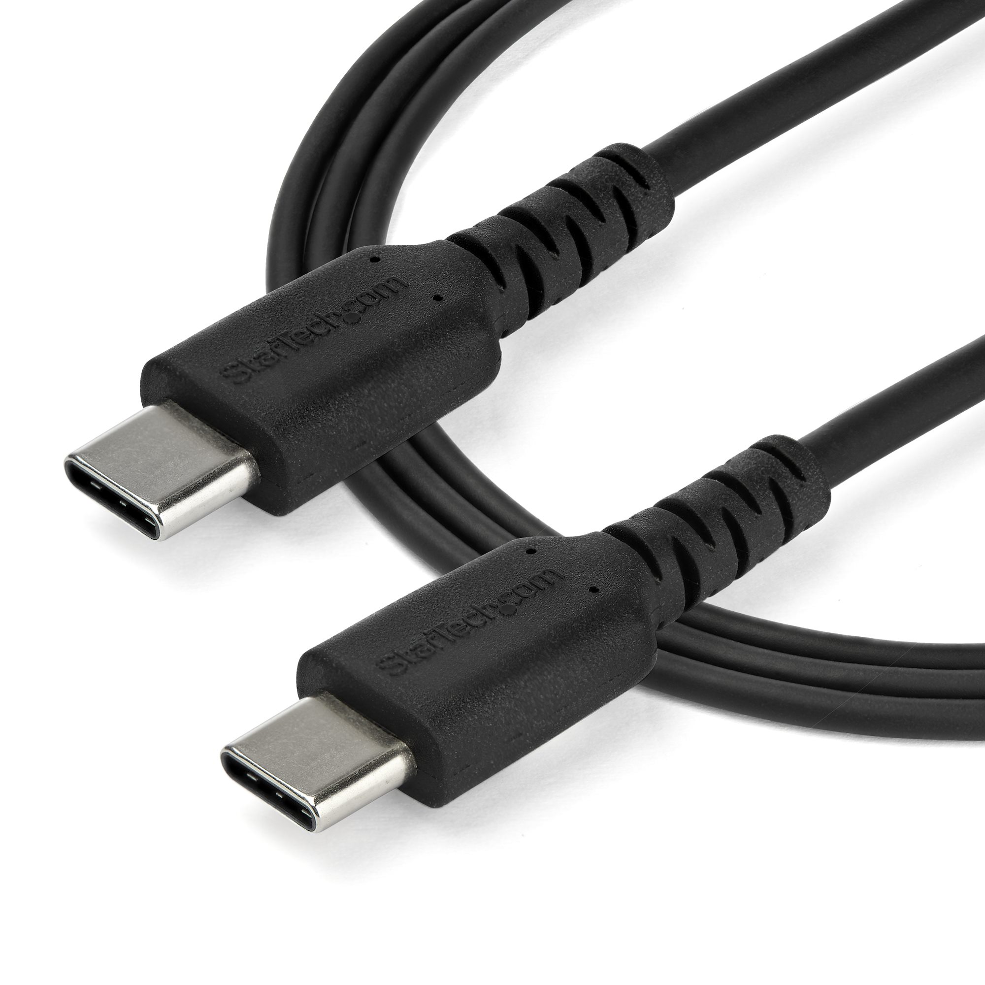 STARTECHCOM 1m 3ft USBC Cable Durable USB 20 Type C Cord Data Charging Male to Male Black