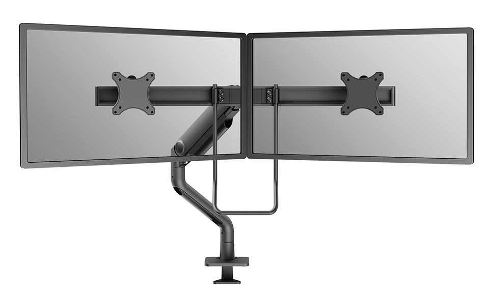 NEOMOUNTS Next One Desk Mount double display crossbar topfix clampgrommet