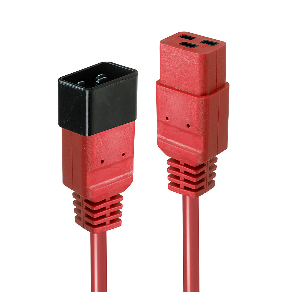LINDY 1m IEC C19 auf IEC C20 Verlaengerung rot