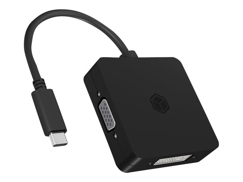 Adapter IcyBox 4in1 Video Adapter USB-C -> VGA/HDMI/DVI-D