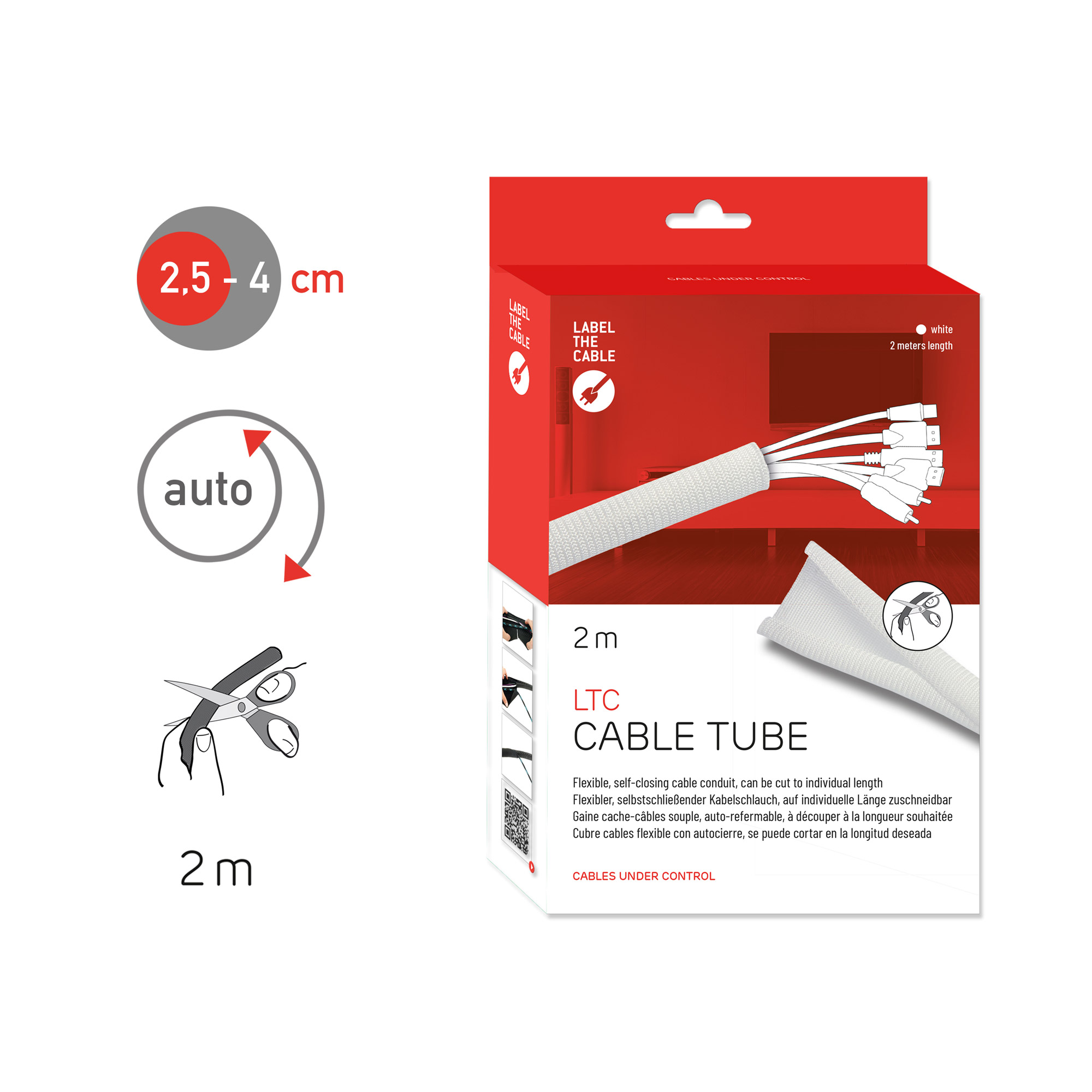 LABEL THE CABLE Kabelmantel CABLE TUBE weiÃ