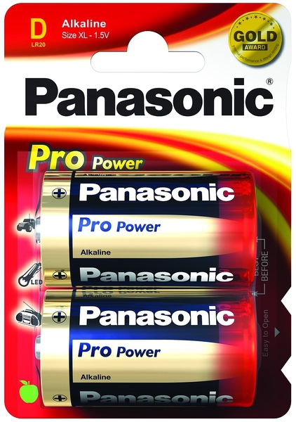 2 Panasonic Batterien Pro Power Mono D 1,5 V