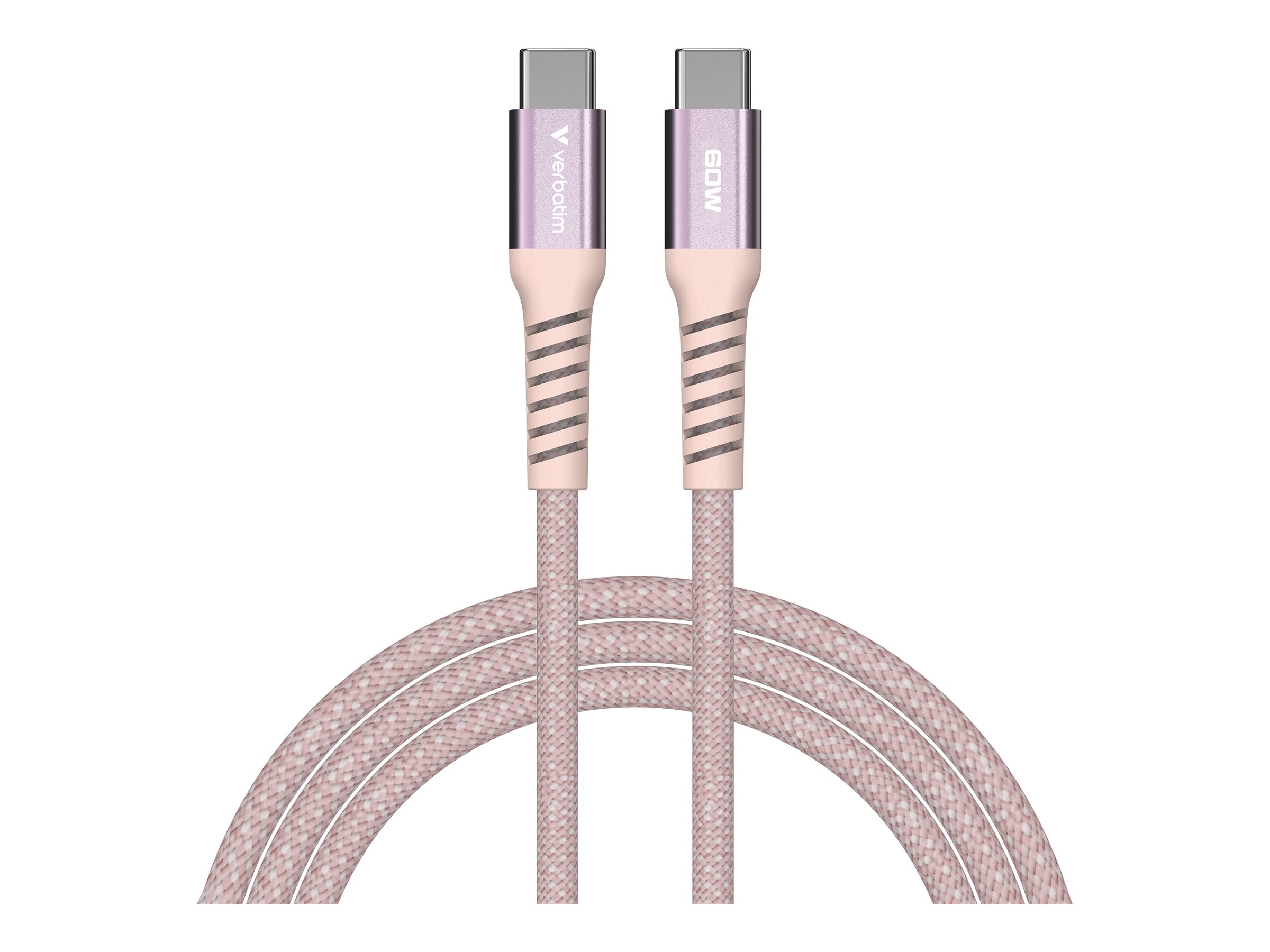 Verbatim Sync & Charge USB-C auf USB-C 60W Magnetisches Kabel - 120cm Pink Verbatim Sync & Charge USB-C auf USB-C 60W Magnetisches Kabel - 120cm Pink