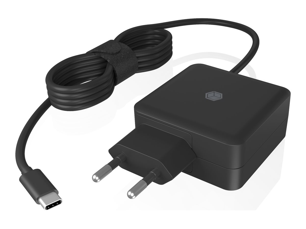 ICY BOX IB-PS111-PD USB Type-C Charger mit USB Power Delivery 3.0 bis zu 65W kompatibel mit allen gaengigen Mobilgeraeten