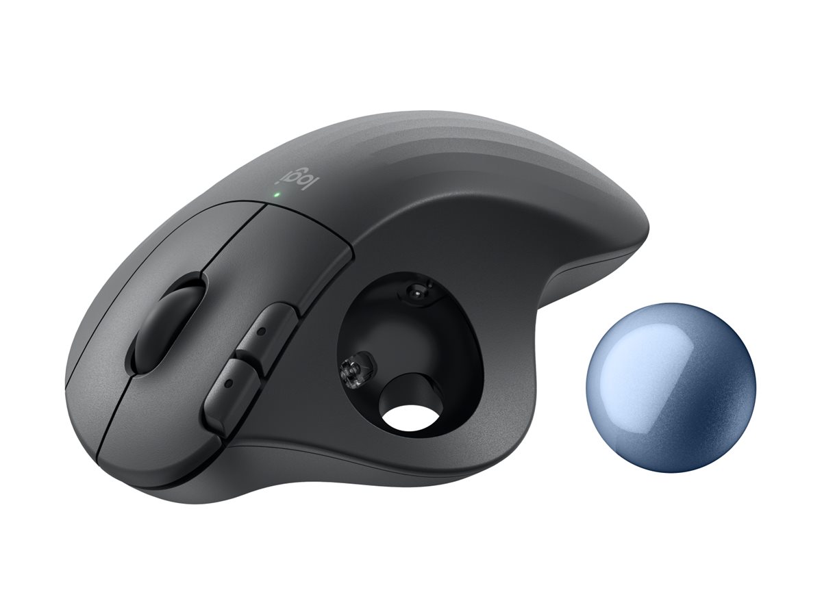 LOGITECH ERGO M575S Wireless Trackball - Graphite + Blue Ball LOGITECH ERGO M575S Wireless Trackball - Graphite + Blue Ball
