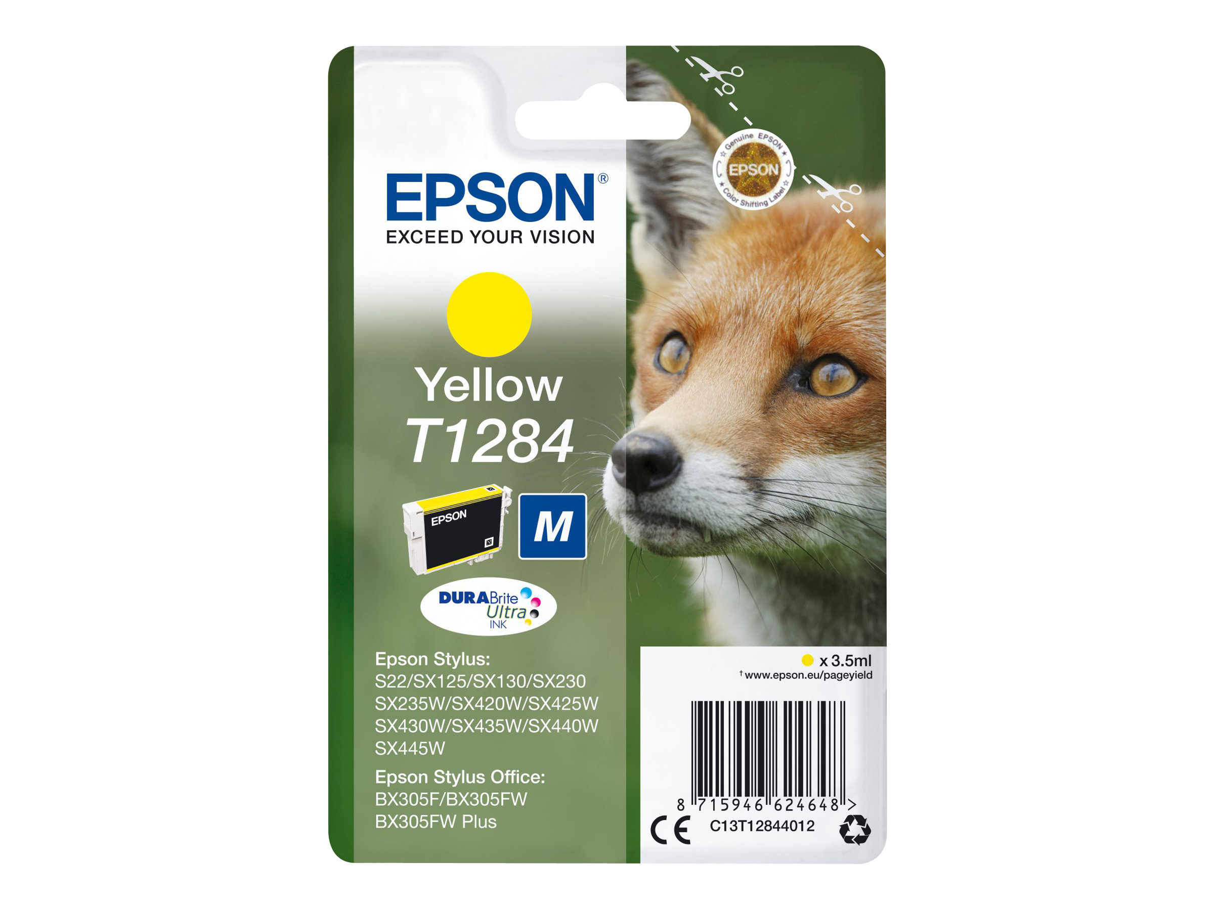 C13T12844012 EPSON BX Tinte yellow 225 C13T12844012 EPSON BX Tinte yellow 225