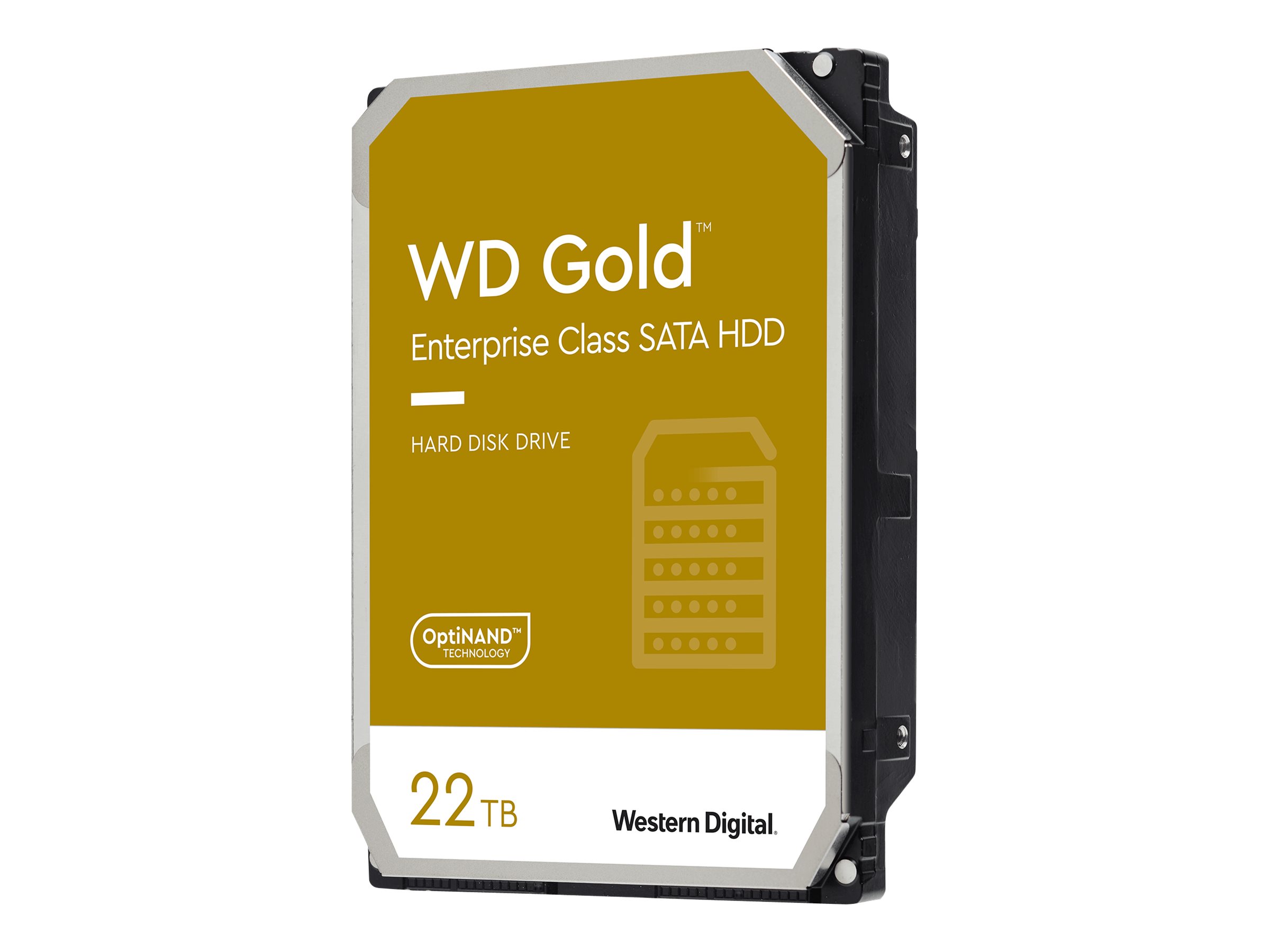 WD Gold Enterprise Class 22TB SATA 6Gb/s HDD 8,89cm 3,5Zoll internal 7200Rpm 512MB Cache 24x7 Bulk