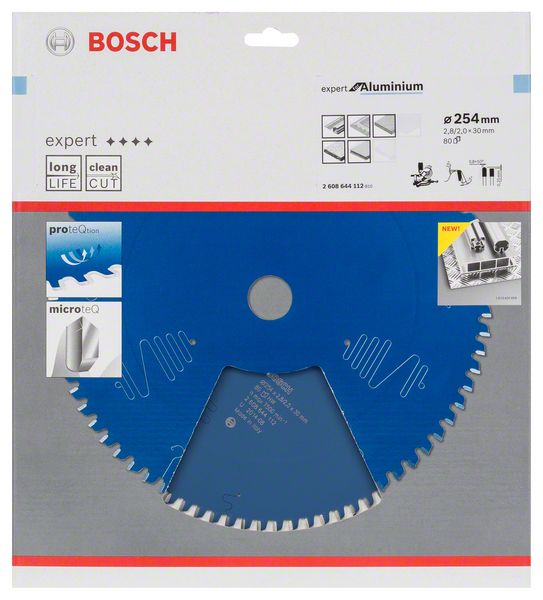 BOSCH EXPERT for Aluminium Kreissaegeblatt 254,0 mm, 80 Zaehne
