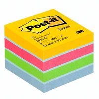 Postit MiniWuerfel Haftnotizen farbsortiert, 1 St
