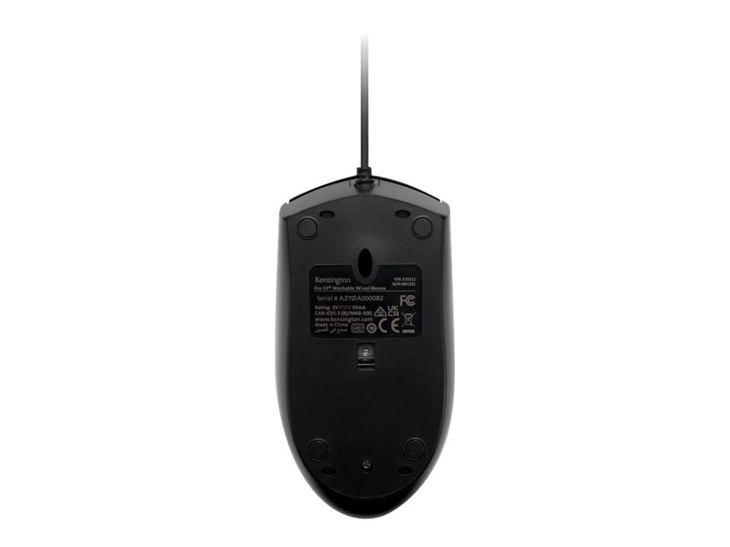Kensington Pro FitÂ® abwaschbare Maus kabelgebunden schwarz