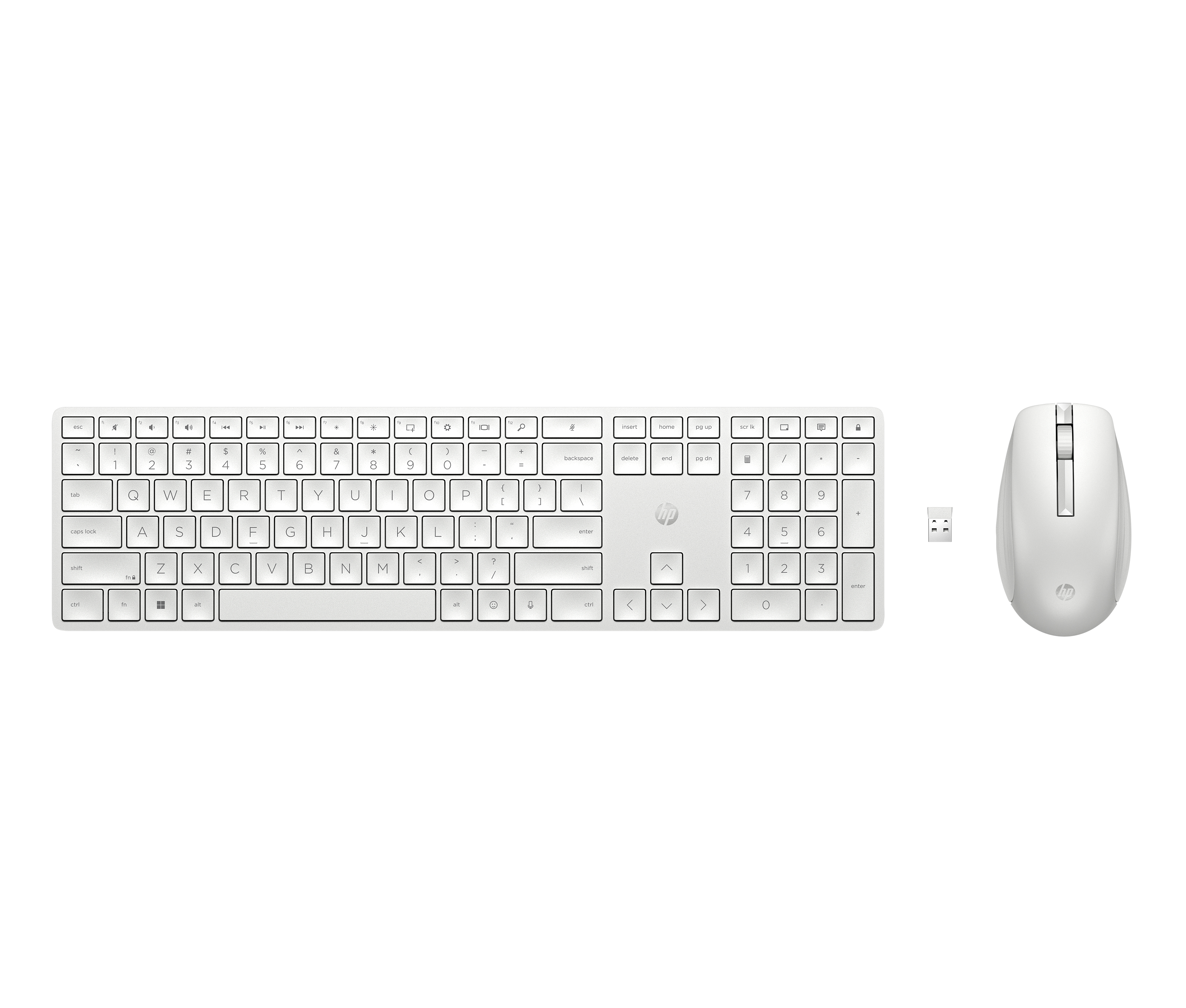 HP 650 Wireless Keyboard and Mouse Combo WHT GR P