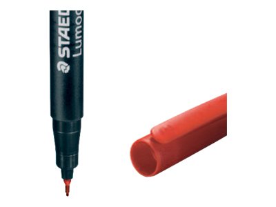 10 STAEDTLER Lumocolor Folienstifte rot 0,4 mm permanent