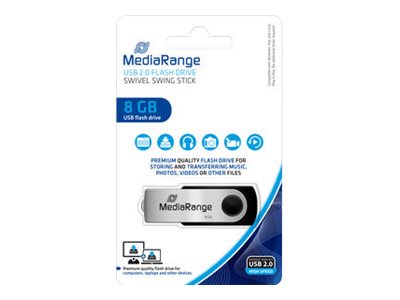 MediaRange USBStick schwarz, silber 8 GB, 1 St