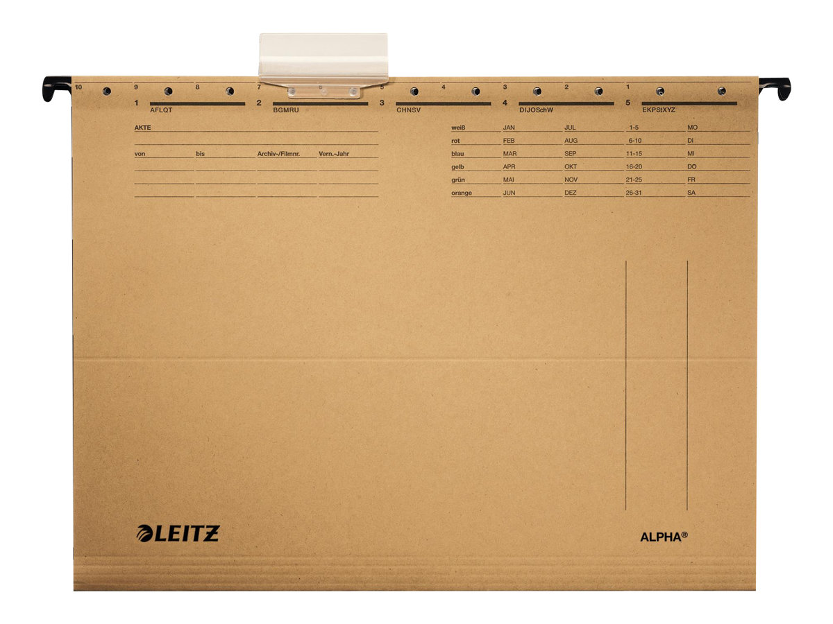 10 LEITZ Hängemappen ALPHA® 1915 naturbraun 10 LEITZ Hängemappen ALPHA® 1915 naturbraun