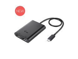 I-TEC USB C auf Dual DisplayPort VideoAdapter 2x DisplayPort 4K Ultra HD kompatibel mit Thunderbolt 3