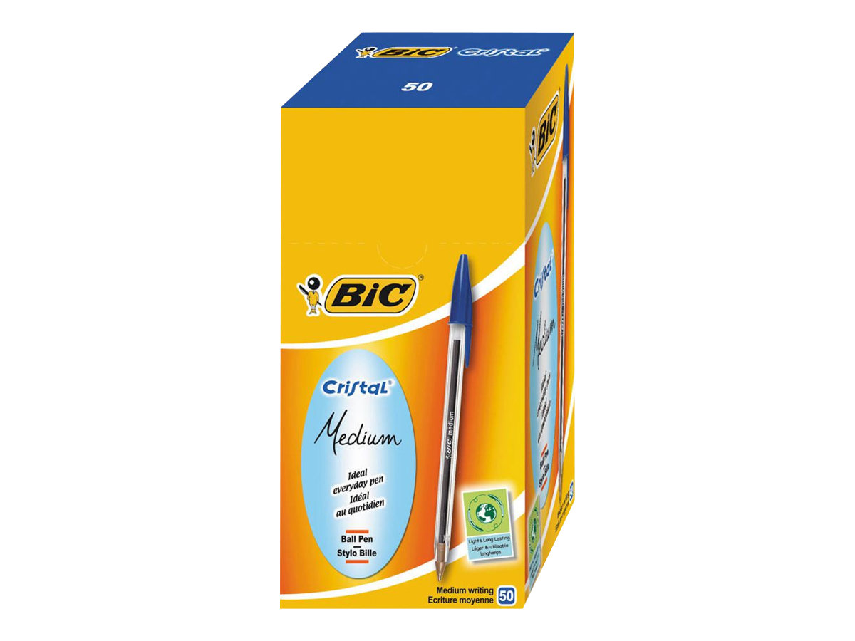 BIC Kugelschreiber Cristal transparent, Schreibfarbe: blau, 50 St. BIC Kugelschreiber Cristal transparent, Schreibfarbe: blau, 50 St.