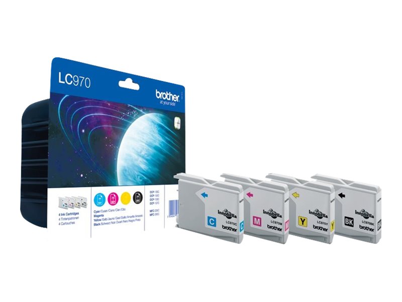 brother LC-970BK/C/M/Y schwarz, cyan, magenta, gelb Druckerpatrone, 4er-Set brother LC-970BK/C/M/Y schwarz, cyan, magenta, gelb Druckerpatrone, 4er-Set
