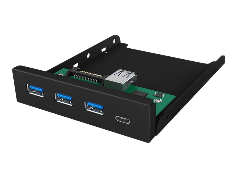 ICY BOX IB-HUB1418-i3 Frontalpanel mit Type-C 1x USB3.0 und Type-A 3x USB3.0 SD solider Metalrahme ICY BOX IB-HUB1418-i3 Frontalpanel mit Type-C 1x USB3.0 und Type-A 3x USB3.0 SD solider Metalrahme