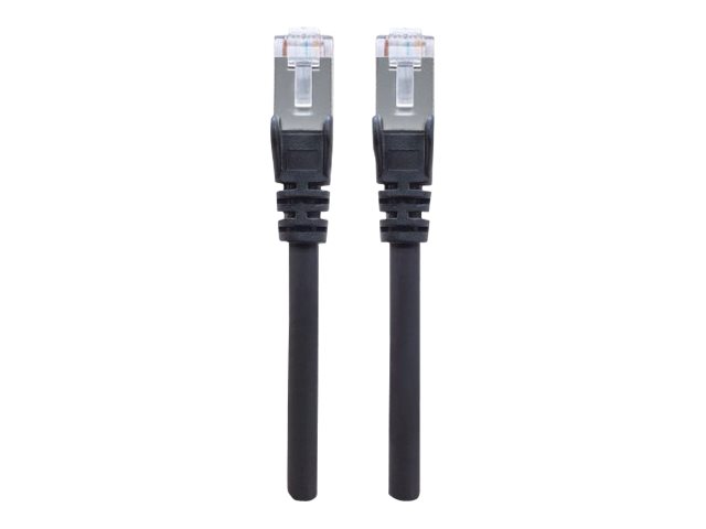 INTELLINET Cat6aPro Kabel Cat7 Rohkabel 0,25m schwarz RJ45 Vollkupfer LS0H halogenfrei AWG 26 vergoldete Kontakte 10 Gigabit