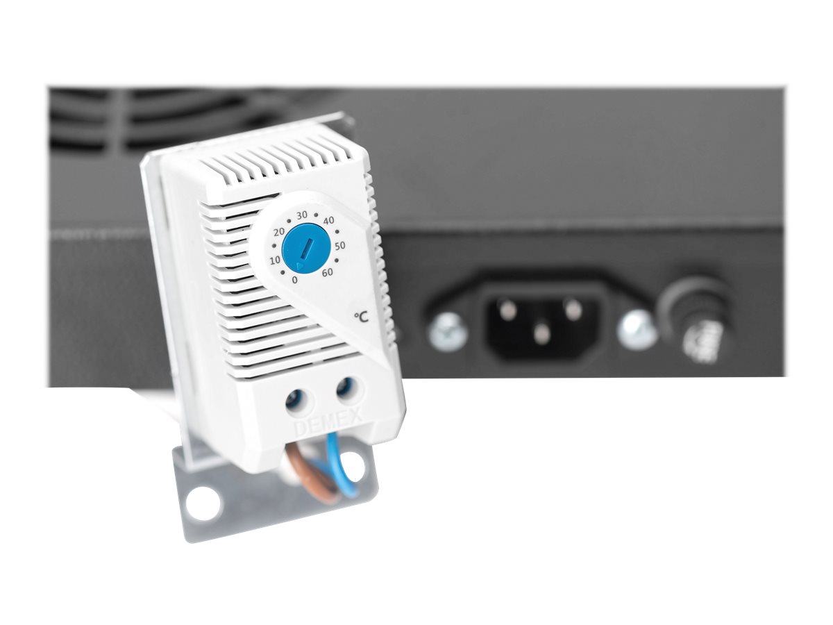 DIGITUS Dachlueftereinheit 19 4 Luefter Thermostat Schwarz