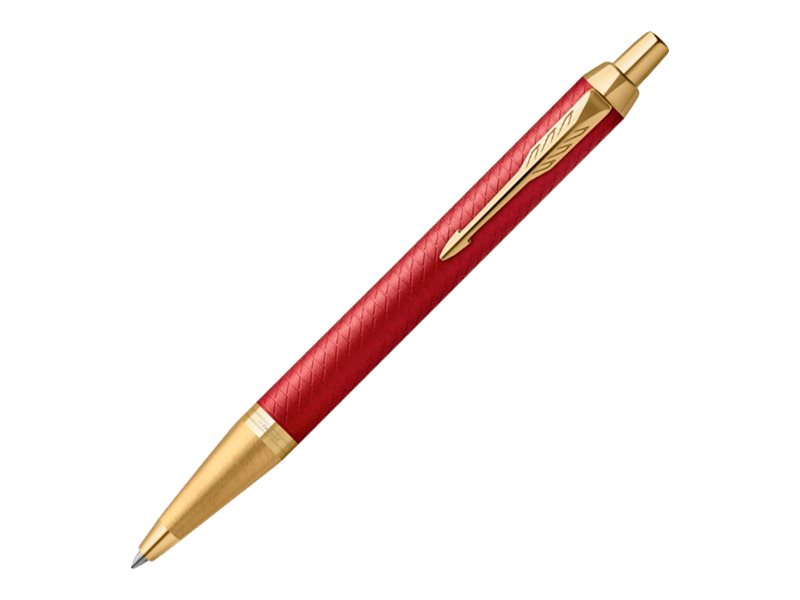 Parker 2143644 Kugelschreiber, Rote Premiumlackierung mit goldenen Zierteilen