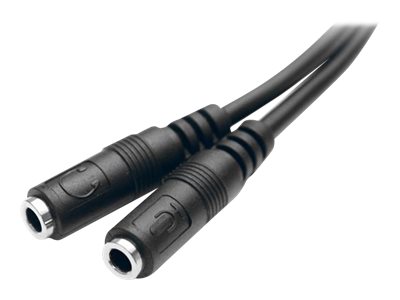 StarTech.com 3,5mm Klinke Audio Y-Kabel - 4 pol. auf 3 pol. Headset Adapter für Headsets mit Kopfhörer / Microphone Stecker - St/Bu - Headset-Splitter - 20 cm