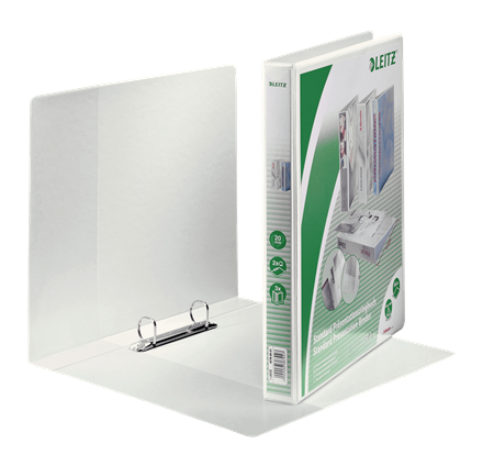 Leitz Präsentationsringbuch 2‑Ringe weiß Rückenbreite 38 mm