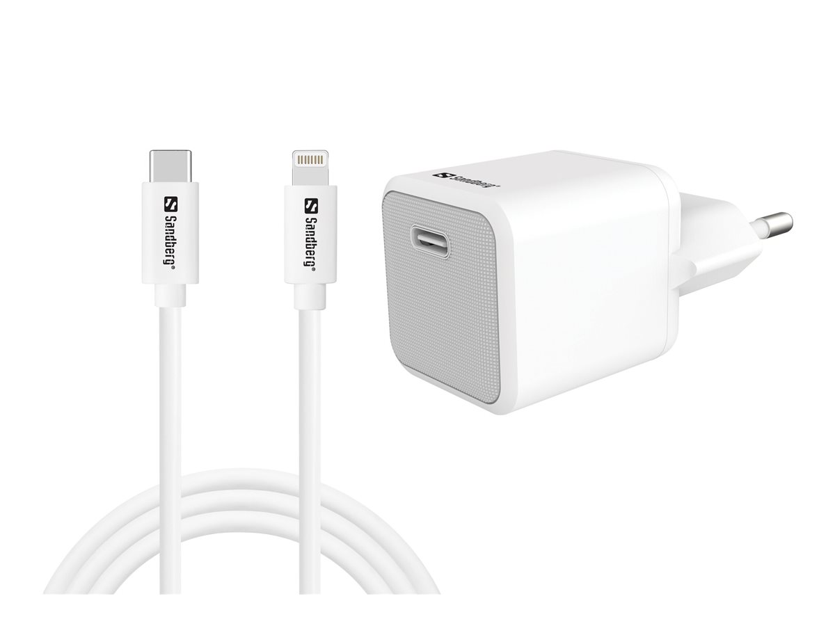 SANDBERG USB-C AC Charger 20W +Lightning 1M SANDBERG USB-C AC Charger 20W +Lightning 1M