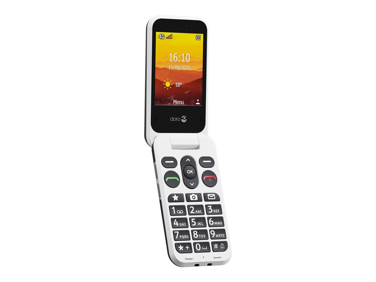 Doro Leva L30 4G, Grosstastenklapphandy, graphit-weiss