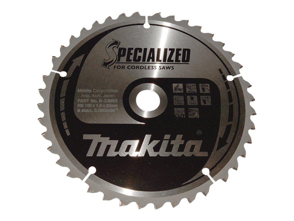 makita B-33663 MAKBLADE KreissÃ¤geblatt 190,0 mm, 40 ZÃ¤hne