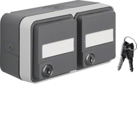 Berker AP-Doppelsteckdose SCHUKO 47893525 lichtgrau Berker AP-Doppelsteckdose SCHUKO 47893525 lichtgrau