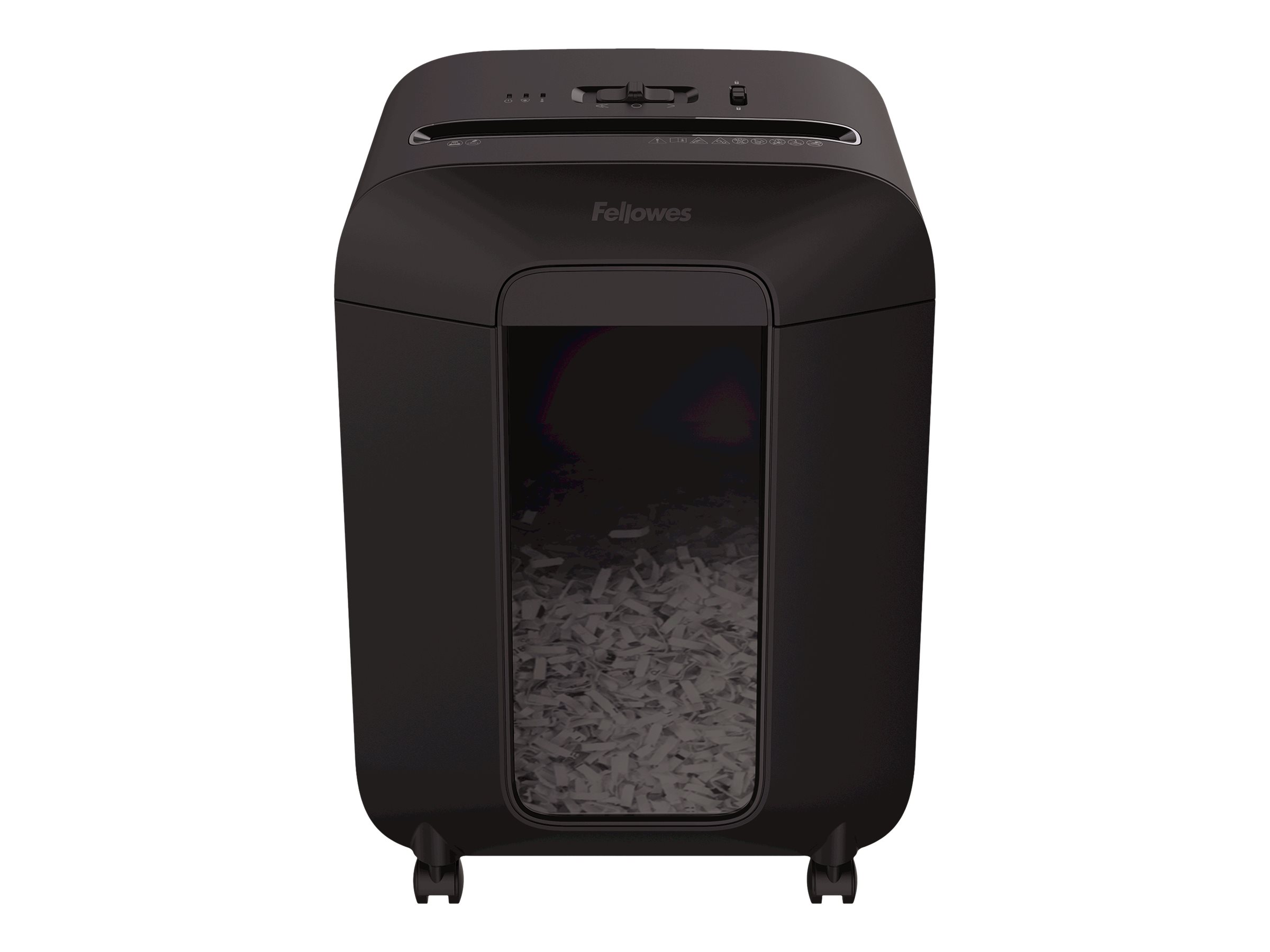 Fellowes Powershred LX85 Aktenvernichter mit Partikelschnitt P-4, 4 x 40 mm, bis 12 Blatt, schwarz