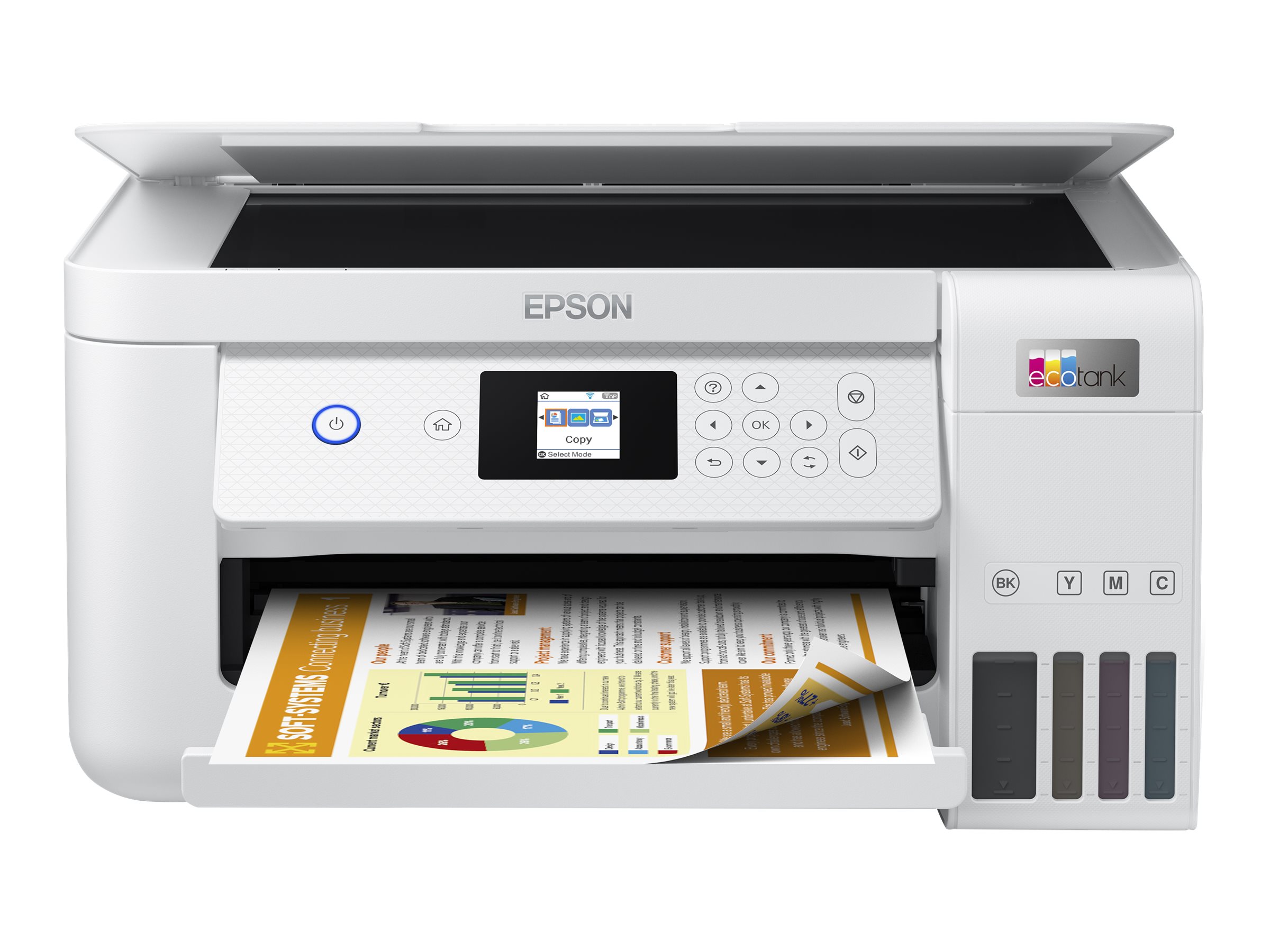 EPSON EcoTank ET-2856 3 in 1 Tintenstrahl-Multifunktionsdrucker weiÃ