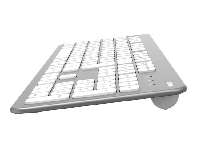 hama KMW-700 Tastatur-Maus-Set kabellos silber, weiss
