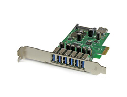 StarTech.com 7 Port PCI Express USB 3.0 Karte - PCIe USB 3.0 (Super Speed) Schnittstellenkarte / Controller 6 x Extern und 1 x Intern - USB-Adapter - PCIe 2.0