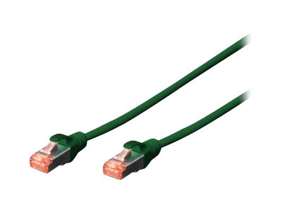 DIGITUS Patchkabel Cat6  S/FTP 2xRJ45  0.5m grÃ¼n Hebelschutz Polybeutel