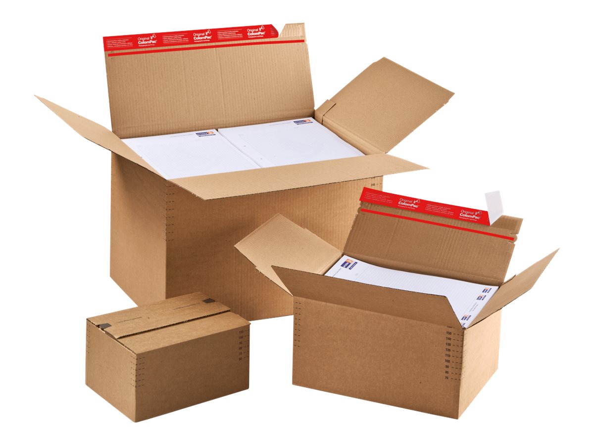 10 ColomPacÂ® Versandkartons Blitzbodenkartons 45,0 x 32,5 x 19,0 - 31,0 cm